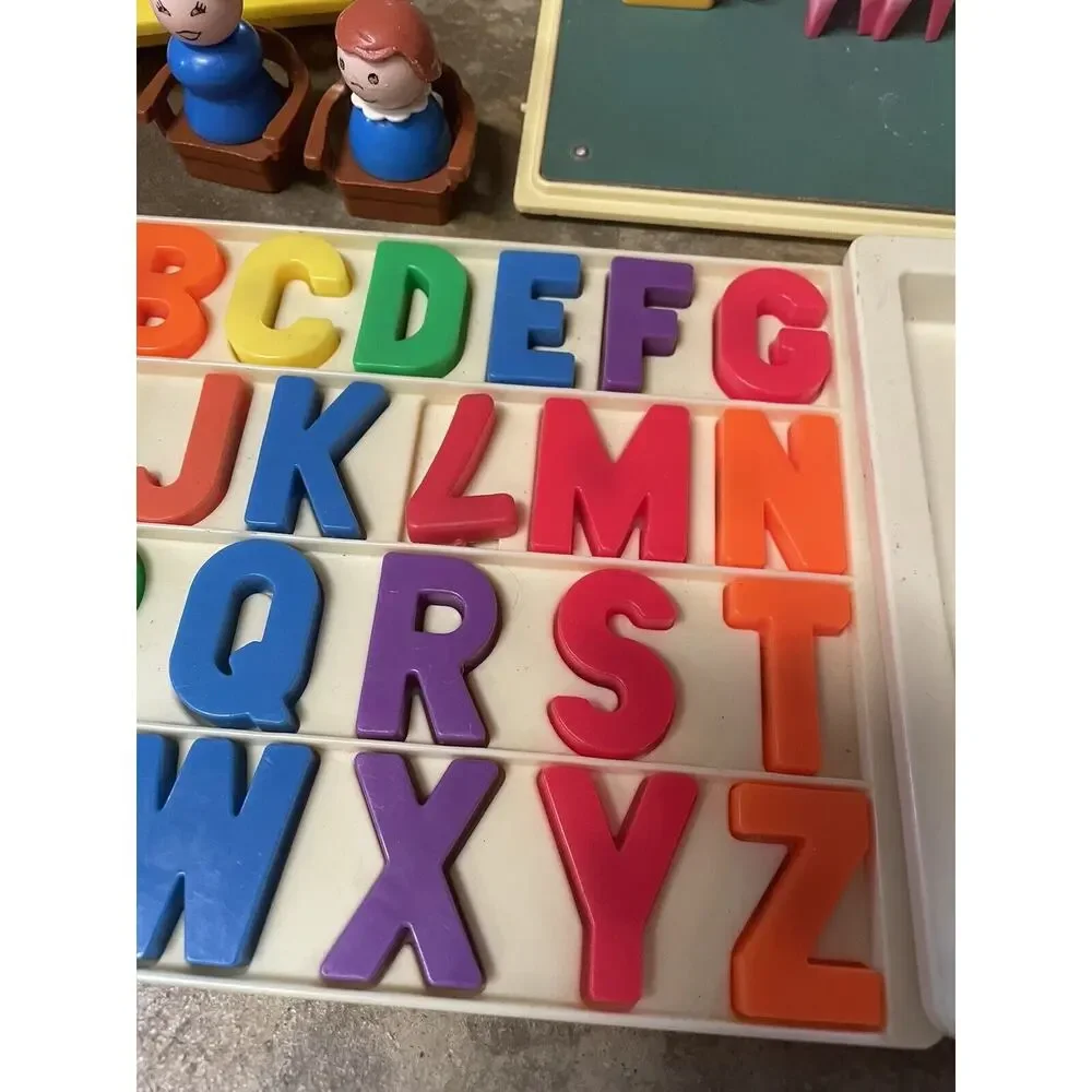 Vintage Fisher Price Little People School 923 Truck 145 Bus Huge Lot Accessories